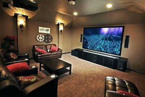 Custom Designed Movie Room in Houston